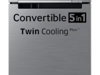 Samsung 301 L, 3 Star, Convertible 5-in-1 Digital Inverter with Display Frost Free Double Door Refrigerator (RT34C4523S9/HL, Silver, Refined Inox)