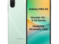 Samsung Galaxy M06 5G Mobile (Sage Green, 4GB RAM, 64GB Storage) | MediaTek Dimensity 6300 | AnTuTu 422K+ | 12 5G Bands | 25W Fast Charging | 4 Gen OS Upgrades | 50MP Camera | Without Charger