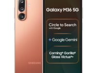 Samsung Galaxy M36 5G (Orange Haze, 8 GB RAM, 128 GB Storage)| Circle to Search| Google Gemini| Corning Gorilla Glass Victus+| 7.7mm Slim| AI Enhanced 50 MP OIS Triple Camera| Unmatched Nightography