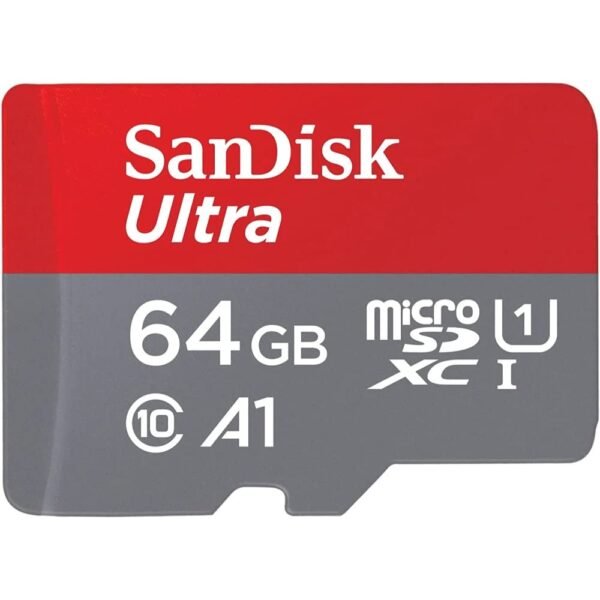 SanDisk Ultra 64GB microSDXC UHS-I, 140MB/s R, Memory Card, 10 Y Warranty, for Smartphones