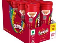 Skittles Original Chewy Fruit Candy Pack | Bite-Size Fruit Candies | Delicious Fruity Flavours (Lemon, Apple, Grape, Strawberry, Orange)| Imported Candies|27.3 g | Pack of 8