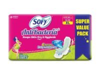 Sofy AntiBacteria XL - 290mm | 48 Count pads | For Women Sanitary Pads | Keep Skin Dry | 6 Layer Deep Absorption | Herbal Shield | Hygiene & Herbs | X-Large