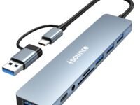 Sounce 8-in-1 USB + Type C Converter, 1x USB 3.0, 4X USB 2.0, USB-C, 60W PD Charging Ports, and Fast Data Transfer speeds of up to 5Gbps - Ideal for MacBooks, iMacs, Surface Pro, and Beyond