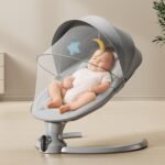 StarAndDaisy Swing Cradle/Rocker for Baby with Automatic 5-Level Swing – Toddler & Infant Rocking Chair/seatwith 3-Level Adjustable Backrest, & Remote Control -Grey