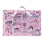 Stationery Set for Kids, Cute Unicorn Gift Pack with Box Pencil Sharpener Eraser, 5 Pcs Stationery, School Stationery Kit, Unicorn Stationery Gift Items for Girl