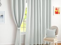 Story@Home Blackout Door Curtains 7 Feet Long Set of 2 | Plain Design | 92% Room Darkening Curtain | Thermal Insulated | Curtains for Living Room | (116 x 215 cm, Grey) | Perfect for Home Decor