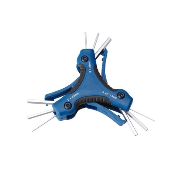 Sulfar Universal Folding Spanner Hand Tools 9 Sizes Folding Trident Torx Allen Hex Key Wrench Set, 170 Mm