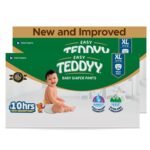 TEDDYY Baby Easy Extra Large Diaper Pants 108 Count (Pack of 2), 12-17 kgs, 10 hrs Leak Protection, Anti - Bacterial