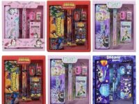 THE VOILA COMPANY Stationary kit for Kids | Set of Pencil Box,Pencils,Crayons,Scale,Sharpener,Eraser | Stationary Set | Birthday Return Gifts for Kids | School Supplies Kit | Cartoon Theme- Pack of 6