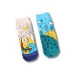 THELA GAADI Nature Theme Pure Cotton Ankle Socks for Men & Women | Unisex, Funky, Printed | Free Size (10+ Yrs), Odour Less, Breathable Quirky | Pack of 2 Pairs