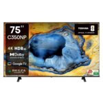 TOSHIBA 189 cm (75 inches) C350NP Series 4K Ultra HD Smart LED Google TV 75C350NP (Black)