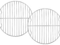 TeamFar Round Cooling Rack Set of 2, 9 Inch Round Rack Baking Steaming Roasting Rack Set Stainless Steel, Healthy & Dishwasher Safe, Mirror Finish & Rust Free