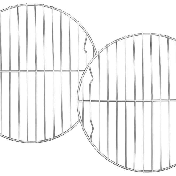 TeamFar Round Cooling Rack Set of 2, 9 Inch Round Rack Baking Steaming Roasting Rack Set Stainless Steel, Healthy & Dishwasher Safe, Mirror Finish & Rust Free