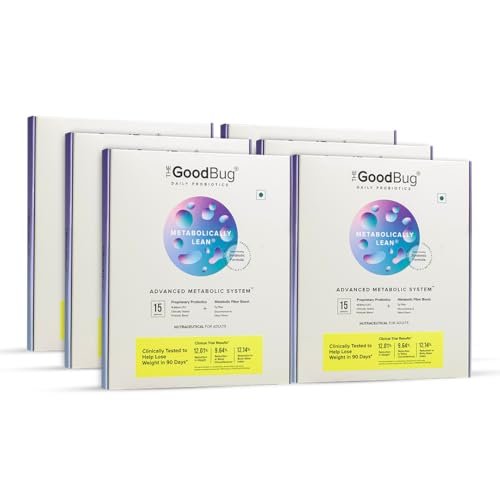 The Good Bug Metabolically Lean: Advance Metabolic System | Weight Loss For Women & Men | 16 b CFUs Probiotics Supplement + L-Carnitine + 7g Prebiotic Fiber | Boosts GLP1, Metabolism & Reduces Cravings Naturally | 90 Days Pack