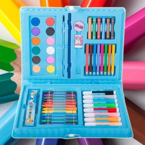 Toy Imagine™ 68-Piece Colour Set for Kids | Drawing, Painting, Doodle, Sketch & Art Kit | Creative Colouring Stationery Gift for Boys & Girls Age 3-5 Years | Birthday Return Gift Idea