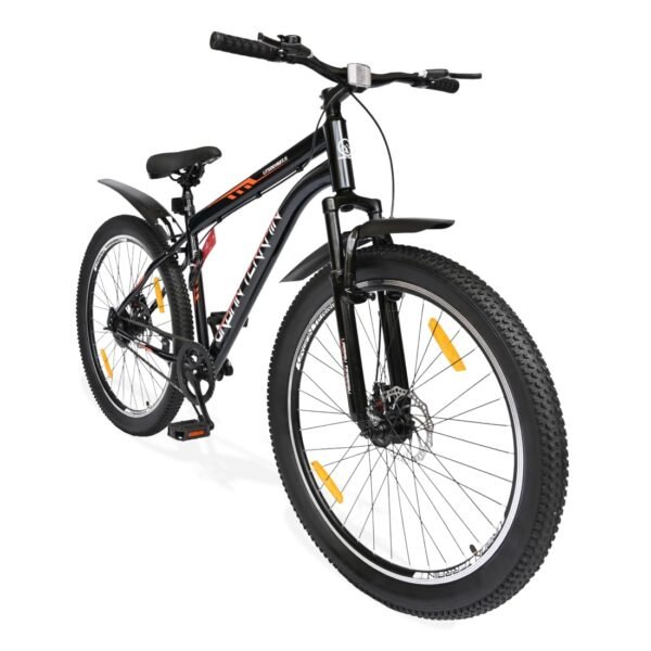Urban Terrain by Cult Bolt Cycle/Bicycle MTB 27.5T Single Speed Bike with Front Suspension, Disc Brake, Bell & Lock Bicycle for Men/Boys Mountain Bike UT5001S27.5ACC | Ideal for 15+ Years (Black)