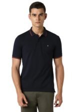 Van Heusen Men's Cotton Solid Regular Fit Collar Polo T-Shirt