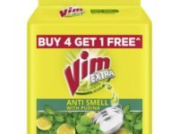 Vim Antismell Dishwash Bar with Pudina|| 190 g (Buy 4 Get 1 Free)