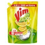 Vim Fresh Lemon Fragrance Dishwash Liquid Gel 2 L Refill Pack|| Leaves No Residue|| Grease Cleaner For Utensils - Liquid Kitchen Soap Super Saver Offer