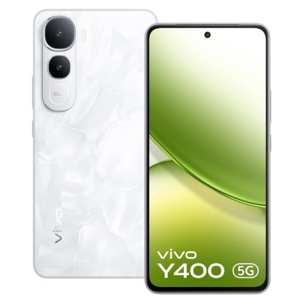 Vivo Y400 5G (Glam White, 8GB RAM, 256GB Storage) with No Cost EMI/Additional Exchange Offers