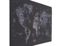 World Map Extra Large Extended Anti Slip Rubber Gaming Mouse Pad & Keyboard Desk Mat for Computer Laptop (900mm x 400mm x 2mm)
