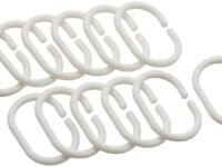 Yellow Weavestm PVC Waterproof Checkered Shower Curtain - 54X84 Inches with 8 Hooks