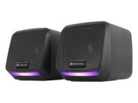 ZEBRONICS Igloo 1, 2.0 USB Computer Speakers, 8 Watts, Multicolor LED, USB Powered, AUX, Volume Control Pod for PC, Laptops, Desktop, Black