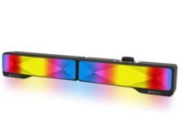 ZEBRONICS Wonder Bar 20 RGB Lights Computer Speaker with Detachable 2 in 1 Design, 10W RMS Output, Volume Control, AUX 3.5mm, USB Powered, 2.0 Stereo, Speaker ON/Off and Mute