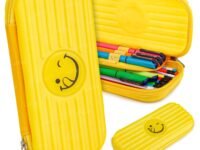 Zest 4 Toyz Pencil Case for Kids Pencil Pouch Storage Box School Supplies for Boys and Girls -Yellow