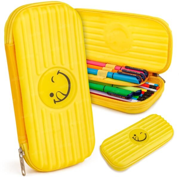 Zest 4 Toyz Pencil Case for Kids Pencil Pouch Storage Box School Supplies for Boys and Girls -Yellow