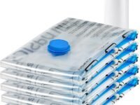 amazon basics Vacuum Compression Storage Bags with Hand Pump - Medium, 5-Pack