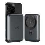 boAt EnergyShroom PB331 (Magsafe) 10000mAh Magnetic Wireless Powerbank, 15W Wireless & 22.5W Wired Charging for (iPhone 16, 15, 14, 13 & 12, Android & Other Qi Enabled Devices) (Ash Black)