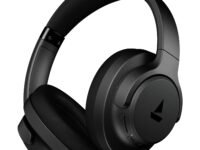 boAt Rockerz 512 ANC,(~40dB) Hybrid ANC, 80H Battery, 40mm Drivers, 40ms Low Latency, ENx Tech,Stream Ad Free Music via App Support, Bluetooth Headphones, Wireless Headphone with Mic (Cosmic Black)