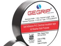 elove GEGRIP Self Adhesive PVC Electrical Insulation Tape [Multi Purpose] [8 Meter] Thickness 0.125MM x 1.8 CM Width Strong Adhesive Electrical Tape For Wire - Black (Pack of 15)