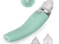 haakaa Baby Electric Nasal Aspirator| Safe Baby Nose Cleaner| Easy Operated Nose Sucker - Relieve Blocked Nose for Babies Infants Toddlers,USB Rechargeable, BPA Free