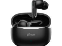 pTron Bassbuds Eon in-Ear TWS Earbuds w/ 13mm Drivers, 45Hrs Playtime, Dual HD Mic & AI-ENC Calls, Custom EQ, Mobile App, Bluetooth v6.0 Headphones, Voice Assistant, Type C Charging & IPX5 (Black)