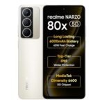 realme NARZO 80x 5G (Sunlit Gold,8GB+128GB) | | Dimensity 6400 5G Chipset | 6000mAh Long-Lasting Battery | 45W Fast Charge | 120Hz Eye Comfort Display | IP69 Top-Tier Waterproof