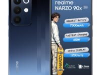realme NARZO 90x 5G (Nitro Blue, 8GB+128GB) | 7000mAh + 60W Biggest Battery & Fastest Charging in The Segment* | 144Hz Bright Display | Sony 50MP AI Rear Camera | AI Assist | 400% Ultra Boom Speaker