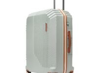 uppercase Vector (Large) 75cm, Check-in Sustainable Trolley Bag, Hardsided Anti-Scratch 8 Wheel Double Spinner Luggage, TSA Lock & Anti-Theft Zippers, Suitcase for Unisex, 2000 Days Warranty (Green)