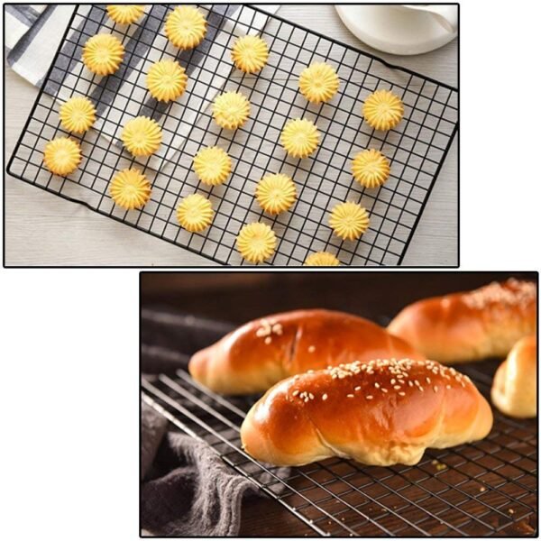 1 Pc Non-Stick Cake Cooling Rack Net Cookies Biscuits Bread Muffins Drying Rack Nonstick Cooling Rack Cooling Grid Baking Tray for Biscuit/Cookie/Pie/Bread/Cake Baking Rack 26 * 23.5 cm