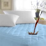 Ayka 100% Waterproof Cotton Quilted Mattress Protector King Size Breathable Hypoallergenic Noiseless Ultra Soft Fitted Bed Protector 78x72 inch Mattress/Bed Cover (King 78x72 inch | 6.5x6 ft, Blue)