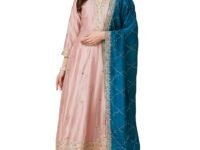 MOKOSH Women's Silk Embroidered Kurta Pant Dupatta Set (DM-474)