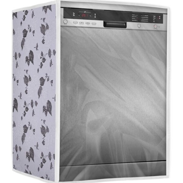 Classic® Dishwasher Cover Suitable for Midea of 12, 13, 14 and 15 Place Setting (63cmsX63cmsX81cms, Half White & Grey)