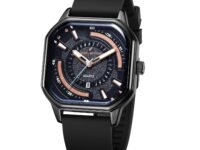 Daniel Hechter Paris Rivoli Collection Modern Analog Watch for Men with Octagon Dial and Silicon Band-DHM1003