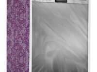 Dishwasher Cover Suitable for LG of 12, 13, 14 and 15 Place Setting (63cmsX63cmsX81cms, Purple Flower)