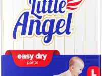 Little Angel Baby Easy Dry Diaper Pants With 12 Hrs Absorption Large Size, 9-14 Kgs - L (62 Pieces)