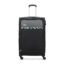 Aristocrat Large Commander 79Cms Premium Polyester with PVC Coating Soft Sided Check-in 4 Wheels Black Spinner Suitcase