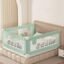 Kids Station Foldable Baby Bed Rail Guard for Child Safety - 28 Levels of Adjustable Height - Safeguard for Baby Proofing - 6ftx5ftx6ft or 180x150x180cm (3 Sides, Green, with Pocket)