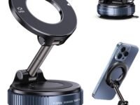 2026 Upgraded Vacuum Magnetic Car Phone Holder | 360° Reinforced Ultra Suction Cup (96LBS) | MagSafe Compatible Mount for iPhone & Android | Car, Gym & Mirror Use