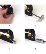 3 in 1 Home DIY Steel Staple Heavy Duty Woodworking Stapler Tools Metal Staple Gun Set for Plastic Furniture (Multicolour) with (Staple Gun with 2000 pcs. Pin)